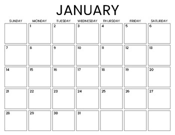 Monthly Calendar 2023 | Minimalist Planning by CLMR Fam | TPT