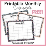 Monthly Calendar - FREE!