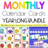 Monthly Calendar Cards BUNDLE | Pattern Pocket Chart Numbe