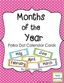 Monthly Calendar Cards- Bright Polka Dots