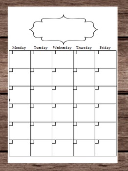 Preview of 2016 Blank Calendar Schedule - Lesson Plans - Notes - To Do List Teacher Binder