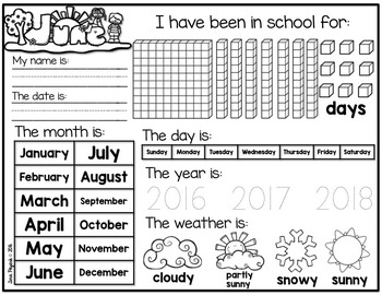 Monthly Calendar Journal for Early Childhood by Tina Peyerk | TpT