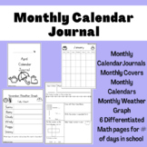 Monthly Calendar Math Journal K-3
