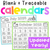 2023 Calendar Worksheets - Tracing Calendar Numbers - Fill In Blank Traceable