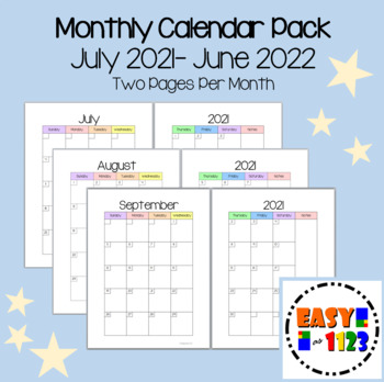 2017-2018 monthly planner anchors