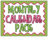 Monthly Calendar Pack
