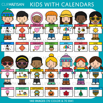 calendar clipart for kids