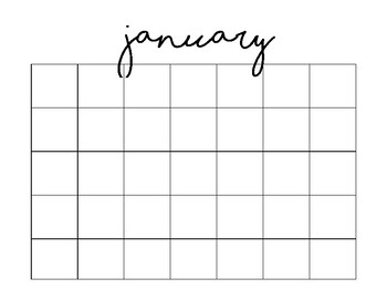 Monthly Calendar Template by Holiday Handouts | TPT