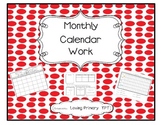 Monthly Calendar Work Booklet
