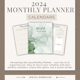 Monthly Calendars 2024 Monthly Planner - Printable Calendars