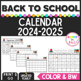 Monthly Calendars | Color and B&W | Differentiated l Print