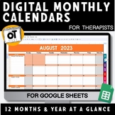 Monthly Calendars - Digital Planner for Occupational Therapy