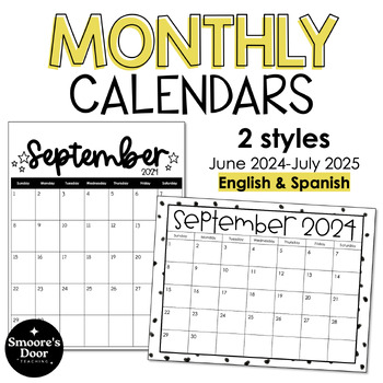 editable monthly calendar 2021 2022 google slides pdf spanish english