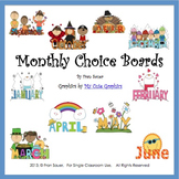 Literacy Choice Boards for Every Month of the School Year