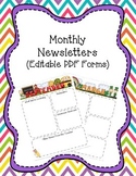 Monthly Class Newsletter Template - Editable