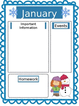 Monthly Classroom Newsletter by Creative Chapin | TpT