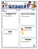 Monthly Classroom Newsletters (EDITABLE Color and Black & 