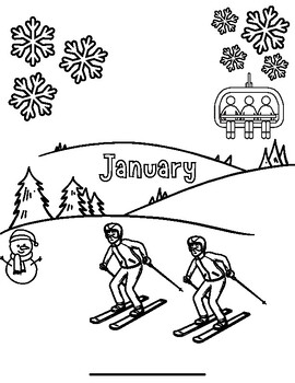 Preview of Monthly Coloring Pages