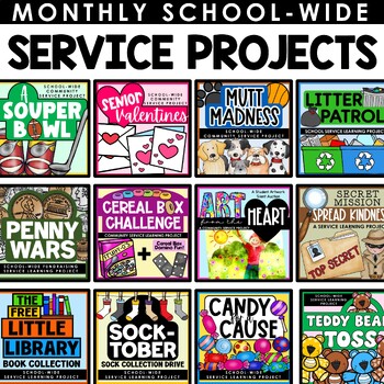 Preview of Monthly Community Service Learning Projects Bundle