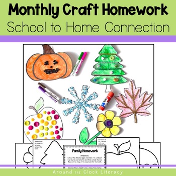Preview of Monthly Craft Projects - Family Homework Fun