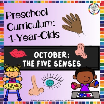 Preview of Monthly 1 Year Old Curriculum For Babies and Toddlers: October- The 5 Senses
