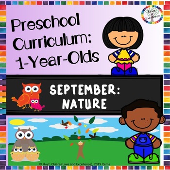 Preview of Monthly 1 Year Old Curriculum For Babies and Toddlers: September- Nature