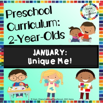 Preview of Toddler Activities Monthly 2 Year Old Preschool Curriculum: All About Me