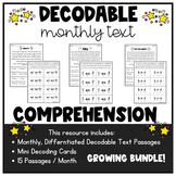 Monthly Decodable Passages | Literacy Centers | Growing Bu