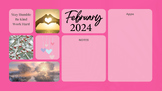 Monthly Desktop Wallpaper Organized Background 2024: February