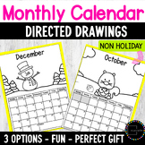 2024 Monthly Directed Drawing Calendar Parents Holiday Gift