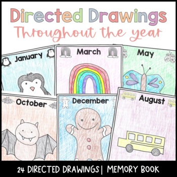Preview of Monthly Directed Drawings Throughout the Year | Memory Book | Parent Gift
