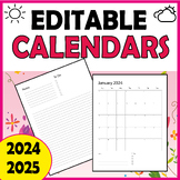 Monthly Printable Calendars Calendars 2024-2025 with  - Pr