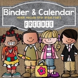 Monthly Editable Calendars & Binder Covers Freebie