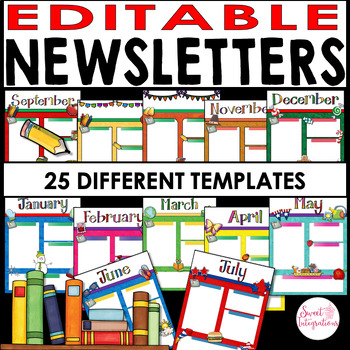 Digital Newsletter Templates Monthly Theme Distance Learning Google Slides