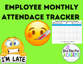 Monthly Employee Attendance Tracking Sheet