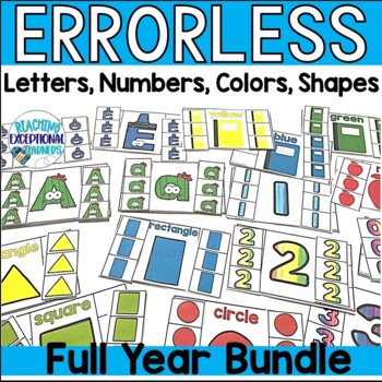 Preview of Errorless Task Card Bundle Special Education