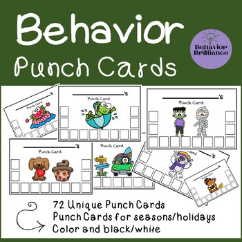 Behavior Punch Cards for Classroom Management