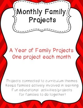 Preview of Monthly Family Projects