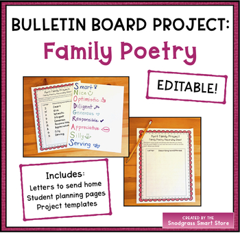 Preview of Bulletin Board Projects: Family Poetry