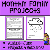 Monthly Family Projects (August-June)- Editable! 