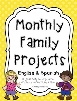 Preview of Monthly Family Projects (English & Spanish)