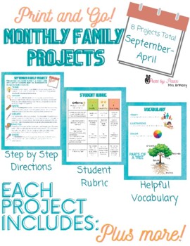 Preview of Monthly Family Projects - Full Year Routine