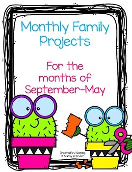 Preview of Bilingual Monthly Family Projects Bundle