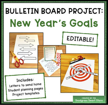 Preview of January Bulletin Board Project: New Year's Goals