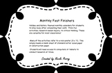 Monthly Fast Finishers