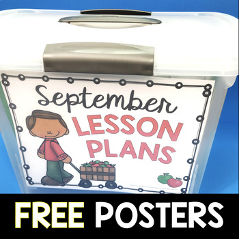 Preview of Monthly File Organizer Printable Posters FREE Lesson Plans Ideas  Back to School