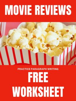 Preview of Monthly Film / Movie Review Worksheet! Practice Paragraph Writing