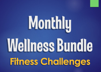 Preview of Monthly Fitness Wellness Challenge Bundle