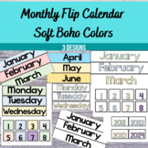 Monthly Flip Calendar - Soft Boho