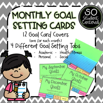 Preview of Monthly Goal Setting Cards